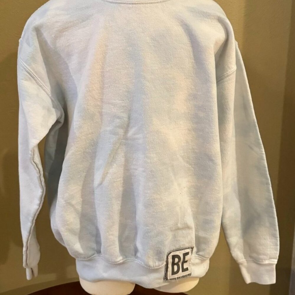 SimplyBE Light Blue & White Sweatshirt